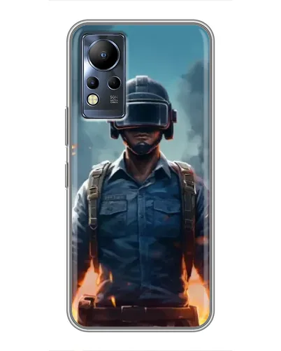 Чехол для Infinix Note 12 с картинкой «PUBG — реалистичный герой»