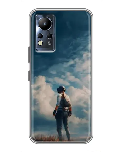 Чехол для Infinix Note 12 с картинкой «Герой PUBG на скале»