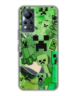 Чохол для Infinix Note 12 з картинкою «Кріпери Minecraft»