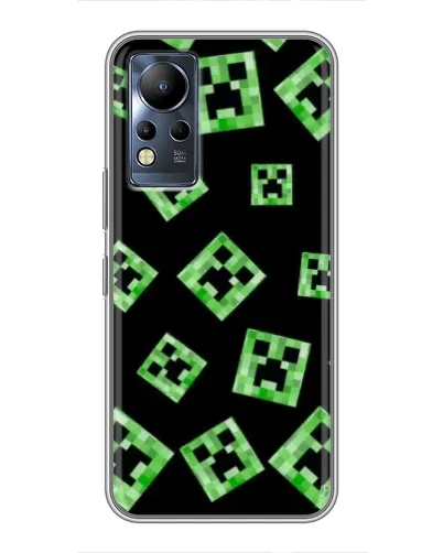 Чохол для Infinix Note 12 з картинкою «Паттерн з кріперами» Чохол для Infinix Note 12 з картинкою «Паттерн з кріперами»