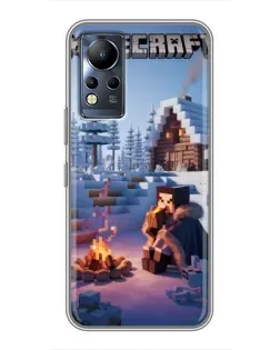 Чохол для Infinix Note 12 з картинкою «Зимовий Minecraft»