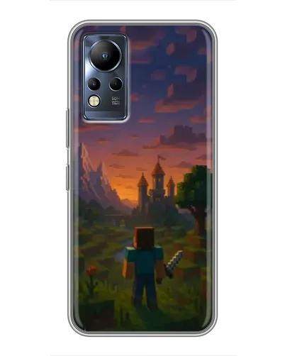 Чохол для Infinix Note 12 з картинкою «Стів біля вежі» Чохол для Infinix Note 12 з картинкою «Стів біля вежі»