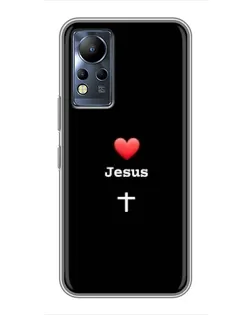 Чохол для Infinix Note 12 з картинкою «Серце - Jesus»