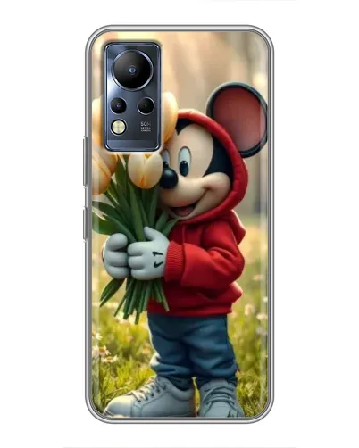 Чохол для Infinix Note 12 з картинкою «Міккі з тюльпанами»