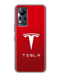 Чохол для Infinix Note 12 з картинкою «Tesla Red Classic»