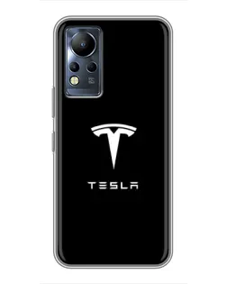 Чохол для Infinix Note 12 з картинкою «Tesla White Logo»