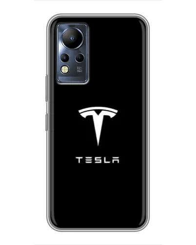 Чохол для Infinix Note 12 з картинкою «Tesla White Logo»