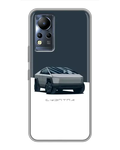 Чохол для Infinix Note 12 з картинкою «Сріблястий Cybertruck Tesla»