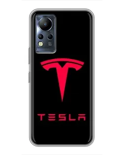 Чохол для Infinix Note 12 з картинкою «Tesla Red Logo»