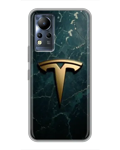 Чохол для Infinix Note 12 з картинкою «Мармурова Tesla Gold»
