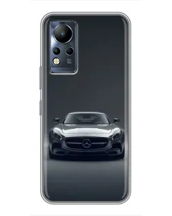Чехол для Infinix Note 12 с картинкой «Mercedes на черном»