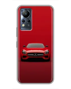 Чехол для Infinix Note 12 с картинкой «Красный Mercedes AMG»
