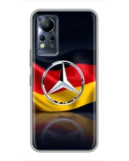 Чехол для Infinix Note 12 с картинкой «Mercedes — флаг Германии»