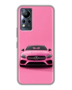 Чехол для Infinix Note 12 с картинкой «Розовый Mercedes AMG»