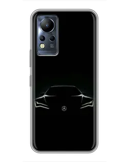 Чехол для Infinix Note 12 с картинкой «Mercedes — силуэт авто»