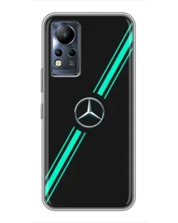 Чехол для Infinix Note 12 с картинкой «Спортивные линии Mercedes»