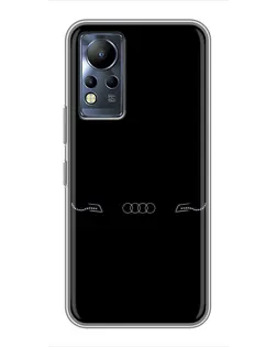 Чехол для Infinix Note 12 с картинкой «Audi — световой подпись»