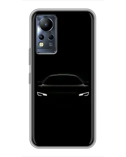 Чехол для Infinix Note 12 с картинкой «Взгляд Audi в темноте»