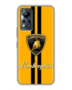 Чохол для Infinix Note 12 з картинкою «Lamborghini Stripe жовтий»