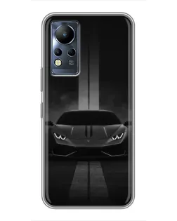 Чехол для Infinix Note 12 с картинкой «Lamborghini симметрия дорог»