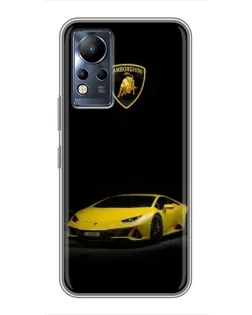 Чехол для Infinix Note 12 с картинкой «Lamborghini желтый акцент»