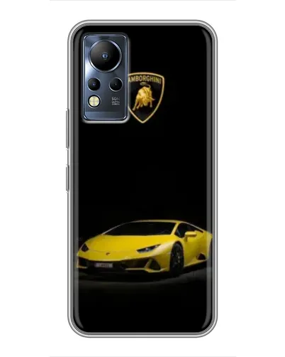 Чехол для Infinix Note 12 с картинкой «Lamborghini желтый акцент»