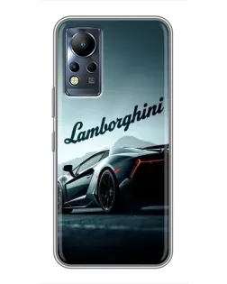 Чехол для Infinix Note 12 с картинкой «Классическая надпись Lamborghini»