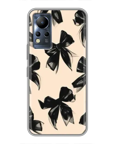 Чехол для Infinix Note 12 с картинкой «Паттерн черные банты» Чехол для Infinix Note 12 с картинкой «Паттерн черные банты»