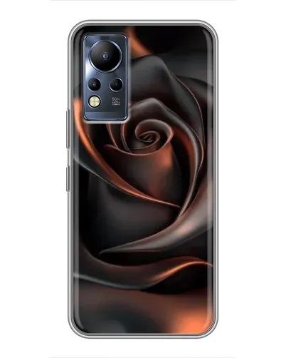 Чохол для Infinix Note 12 з картинкою «Шовкова чорна троянда»