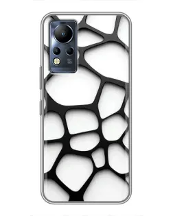 Чохол для Infinix Note 12 з картинкою «Біла об'ємна сітка»