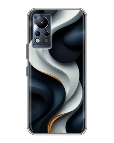 Чохол для Infinix Note 12 з картинкою «Об'ємні чорно-білі стрічки»