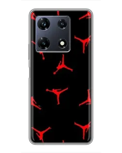 Чехол для Infinix Note 30 Pro с картинкой «Jordan Red Pattern»