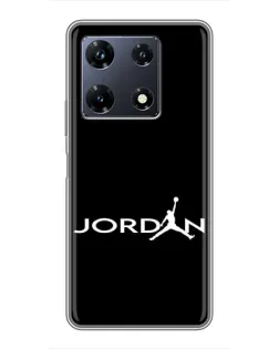 Чехол для Infinix Note 30 Pro с картинкой «Jordan White Logo»