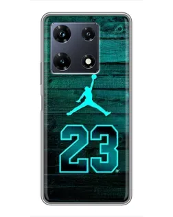 Чехол для Infinix Note 30 Pro с картинкой «Jordan Cyan 23»