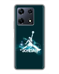 Чехол для Infinix Note 30 Pro с картинкой «Jordan Blue Fire»