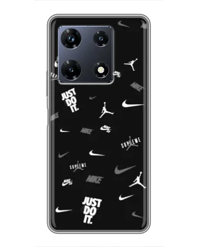 Чехол для Infinix Note 30 Pro с картинкой «Nike Black Pattern»