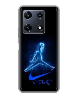 Чехол для Infinix Note 30 Pro с картинкой «Jordan Neon Blue»