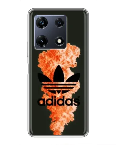 Чехол для Infinix Note 30 Pro с картинкой «Оранжевый дым Adidas»
