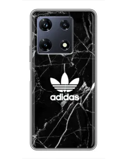 Чехол для Infinix Note 30 Pro с картинкой «Белый мрамор Adidas»