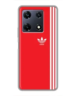 Чехол для Infinix Note 30 Pro с картинкой «Красный минимализм Adidas»