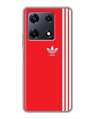 Чехол для Infinix Note 30 Pro с картинкой «Красный минимализм Adidas»