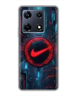 Чехол для Infinix Note 30 Pro с картинкой «Техногенный стиль Nike»