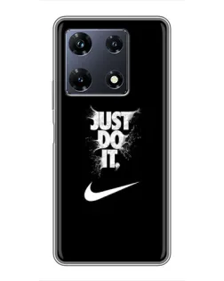 Чехол для Infinix Note 30 Pro с картинкой «Текстовый принт Nike»