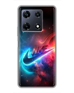 Чехол для Infinix Note 30 Pro с картинкой «Огненный логотип Nike»