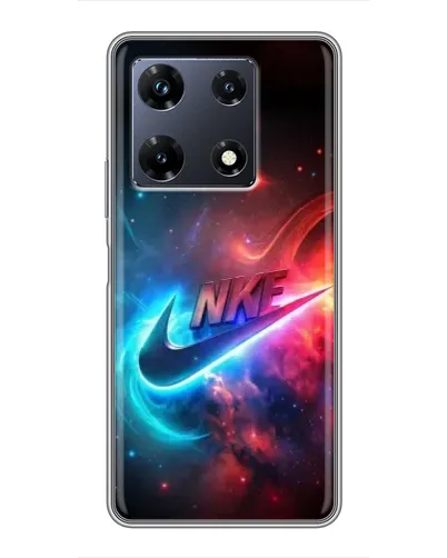 Чехол для Infinix Note 30 Pro с картинкой «Огненный логотип Nike»