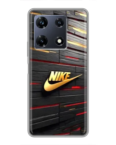 Чехол для Infinix Note 30 Pro с картинкой «Золотой Nike на металле»