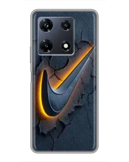 Чехол для Infinix Note 30 Pro с картинкой «Объемный логотип Найк»