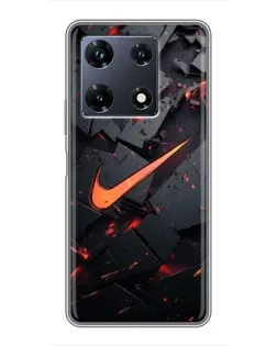 Чехол для Infinix Note 30 Pro с картинкой «Nike — эффект разломов»