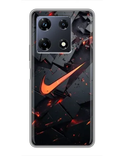 Чехол для Infinix Note 30 Pro с картинкой «Nike — эффект разломов»
