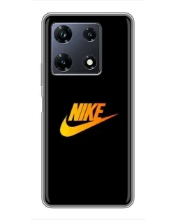 Чехол для Infinix Note 30 Pro с картинкой «Золотой логотип Nike»